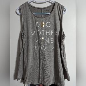 Dog mother wine lover tank